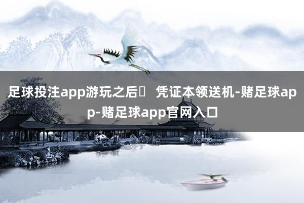 足球投注app游玩之后✈ 凭证本领送机-赌足球app-赌足球app官网入口