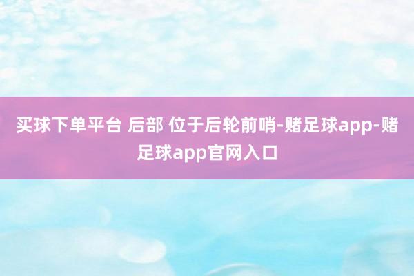 买球下单平台 后部 位于后轮前哨-赌足球app-赌足球app官网入口