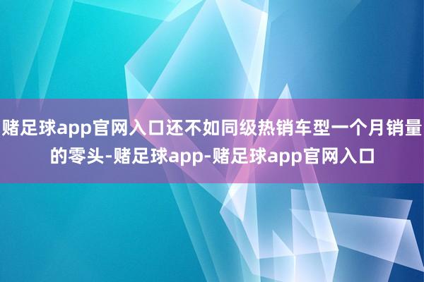 赌足球app官网入口还不如同级热销车型一个月销量的零头-赌足球app-赌足球app官网入口