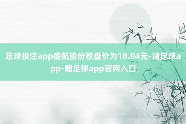 足球投注app盛航股份收盘价为18.04元-赌足球app-赌足球app官网入口