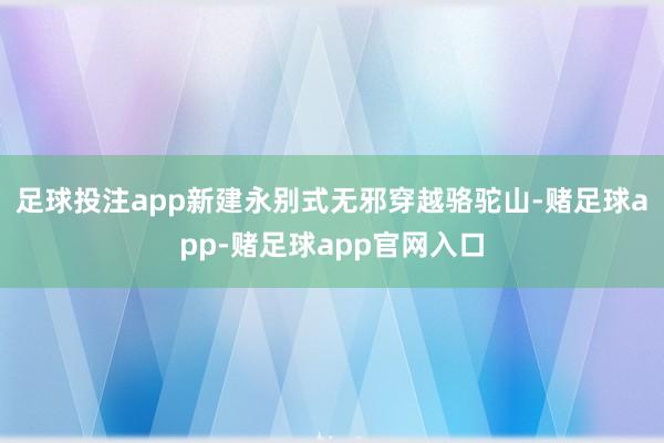 足球投注app新建永别式无邪穿越骆驼山-赌足球app-赌足球app官网入口