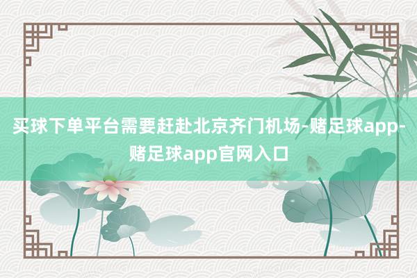 买球下单平台需要赶赴北京齐门机场-赌足球app-赌足球app官网入口