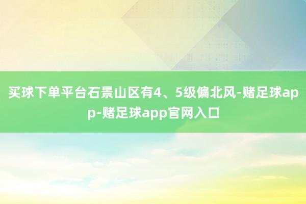 买球下单平台石景山区有4、5级偏北风-赌足球app-赌足球app官网入口