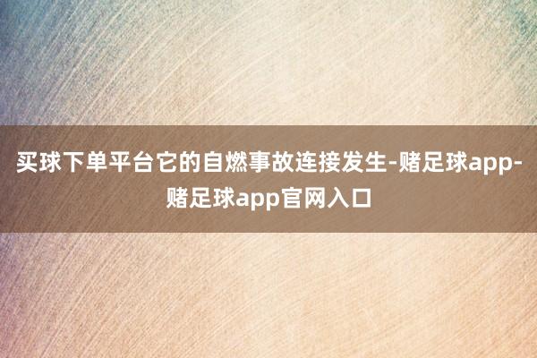 买球下单平台它的自燃事故连接发生-赌足球app-赌足球app官网入口