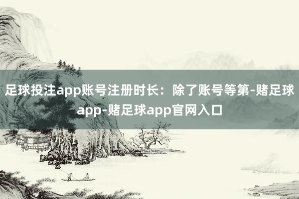 足球投注app账号注册时长：除了账号等第-赌足球app-赌足球app官网入口