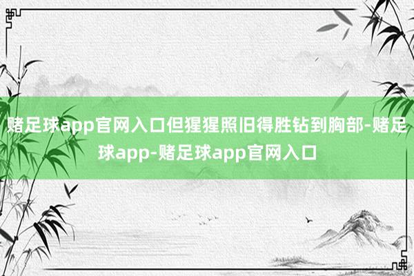 赌足球app官网入口但猩猩照旧得胜钻到胸部-赌足球app-赌足球app官网入口