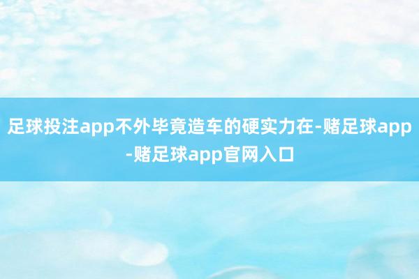 足球投注app不外毕竟造车的硬实力在-赌足球app-赌足球app官网入口