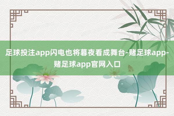 足球投注app闪电也将暮夜看成舞台-赌足球app-赌足球app官网入口