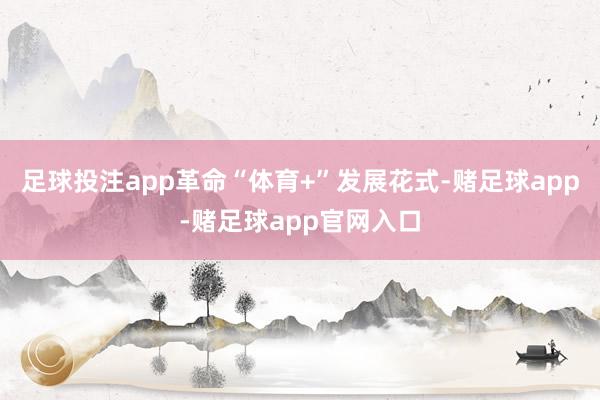 足球投注app革命“体育+”发展花式-赌足球app-赌足球app官网入口