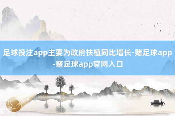 足球投注app主要为政府扶植同比增长-赌足球app-赌足球app官网入口