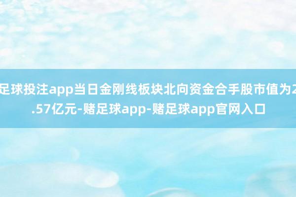 足球投注app当日金刚线板块北向资金合手股市值为2.57亿元-赌足球app-赌足球app官网入口