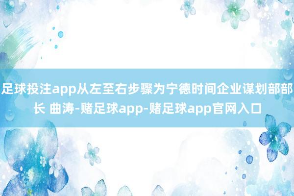 足球投注app从左至右步骤为宁德时间企业谋划部部长 曲涛-赌足球app-赌足球app官网入口