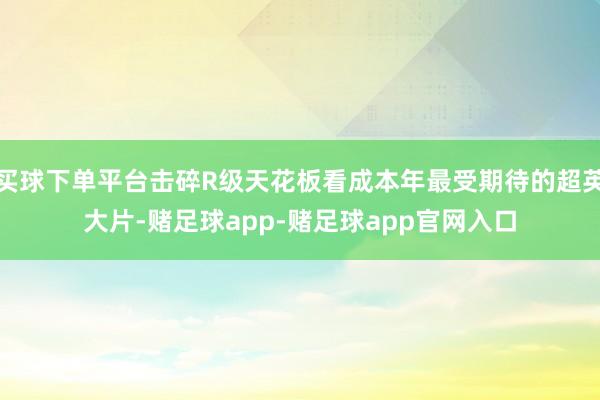 买球下单平台击碎R级天花板看成本年最受期待的超英大片-赌足球app-赌足球app官网入口