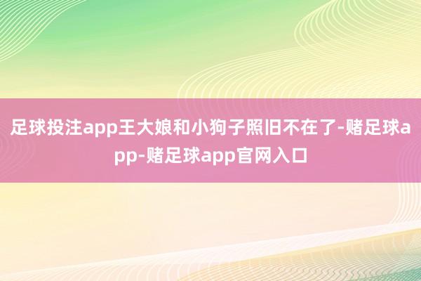 足球投注app王大娘和小狗子照旧不在了-赌足球app-赌足球app官网入口