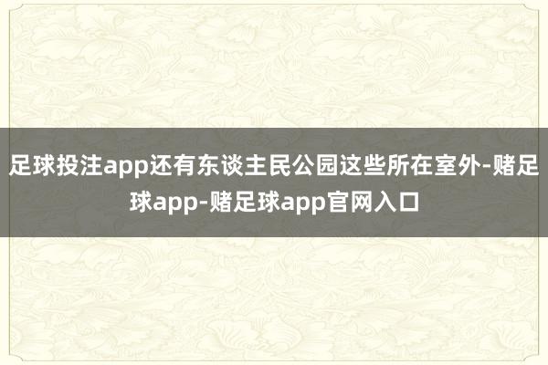 足球投注app还有东谈主民公园这些所在室外-赌足球app-赌足球app官网入口