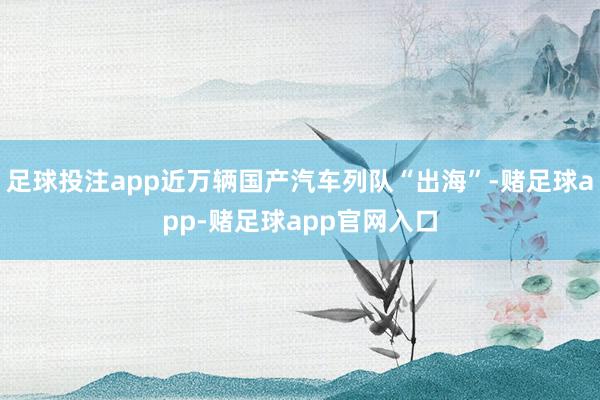 足球投注app近万辆国产汽车列队“出海”-赌足球app-赌足球app官网入口