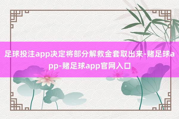 足球投注app决定将部分解救金套取出来-赌足球app-赌足球app官网入口