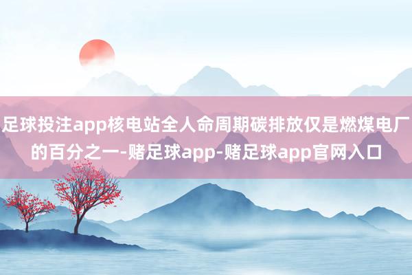 足球投注app核电站全人命周期碳排放仅是燃煤电厂的百分之一-赌足球app-赌足球app官网入口