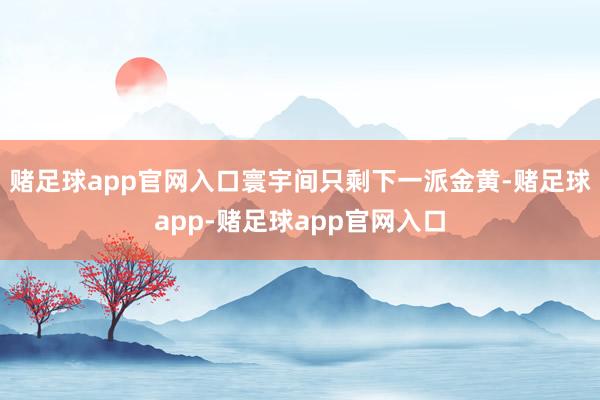 赌足球app官网入口寰宇间只剩下一派金黄-赌足球app-赌足球app官网入口