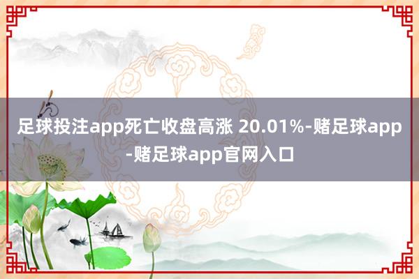 足球投注app死亡收盘高涨 20.01%-赌足球app-赌足球app官网入口