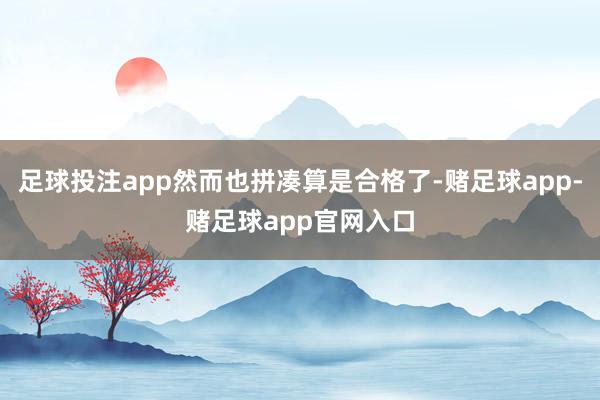 足球投注app然而也拼凑算是合格了-赌足球app-赌足球app官网入口