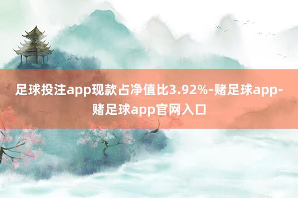 足球投注app现款占净值比3.92%-赌足球app-赌足球app官网入口