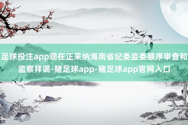 足球投注app现在正采纳海南省纪委监委顺序审查和监察拜谒-赌足球app-赌足球app官网入口