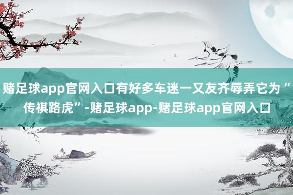 赌足球app官网入口有好多车迷一又友齐辱弄它为“传祺路虎”-赌足球app-赌足球app官网入口