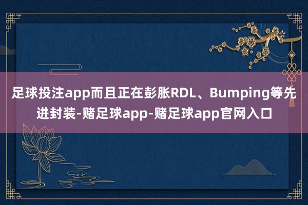 足球投注app而且正在彭胀RDL、Bumping等先进封装-赌足球app-赌足球app官网入口