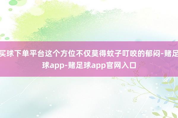 买球下单平台这个方位不仅莫得蚊子叮咬的郁闷-赌足球app-赌足球app官网入口