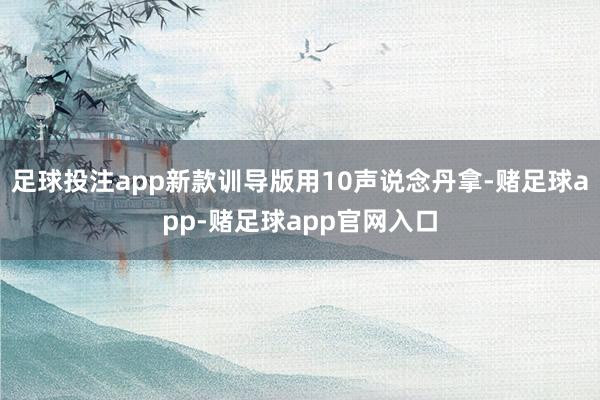 足球投注app新款训导版用10声说念丹拿-赌足球app-赌足球app官网入口