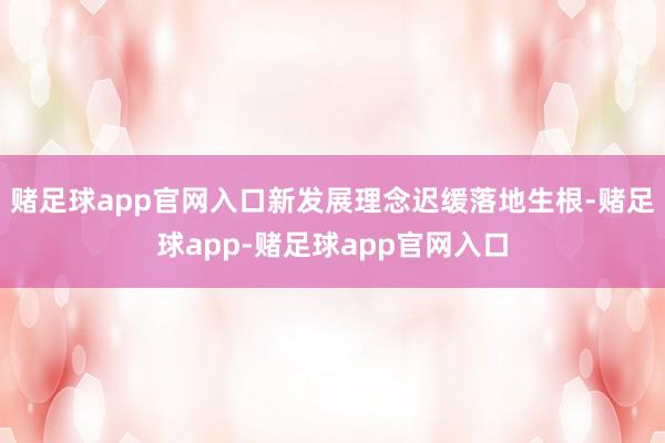 赌足球app官网入口新发展理念迟缓落地生根-赌足球app-赌足球app官网入口