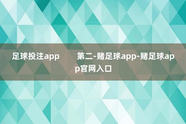 足球投注app        第二-赌足球app-赌足球app官网入口