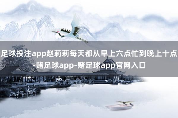 足球投注app赵莉莉每天都从早上六点忙到晚上十点-赌足球app-赌足球app官网入口